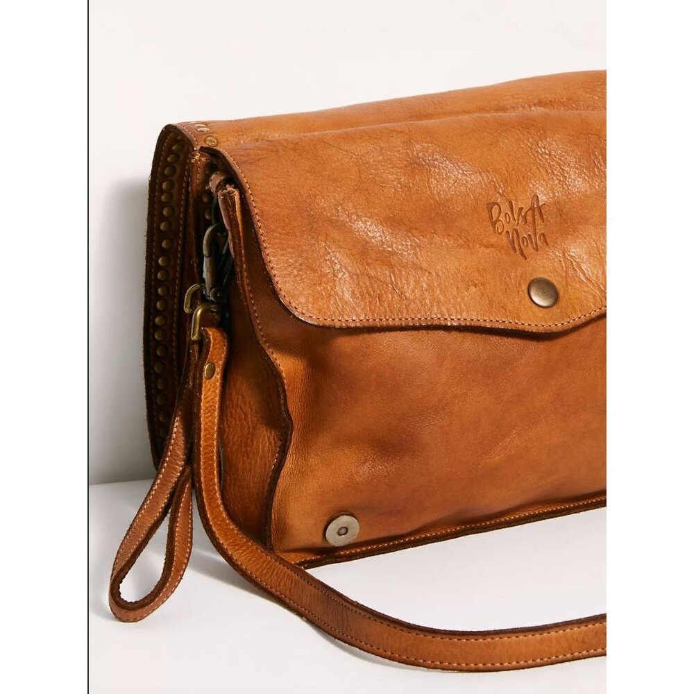 Free People Bolsa Nova Marisa Messenger Bag Studded Leather Purse Campomaggi - Picture 13 of 14